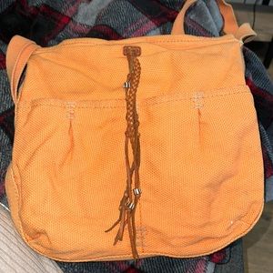 Lucky brand messenger bag/purse Orange boho